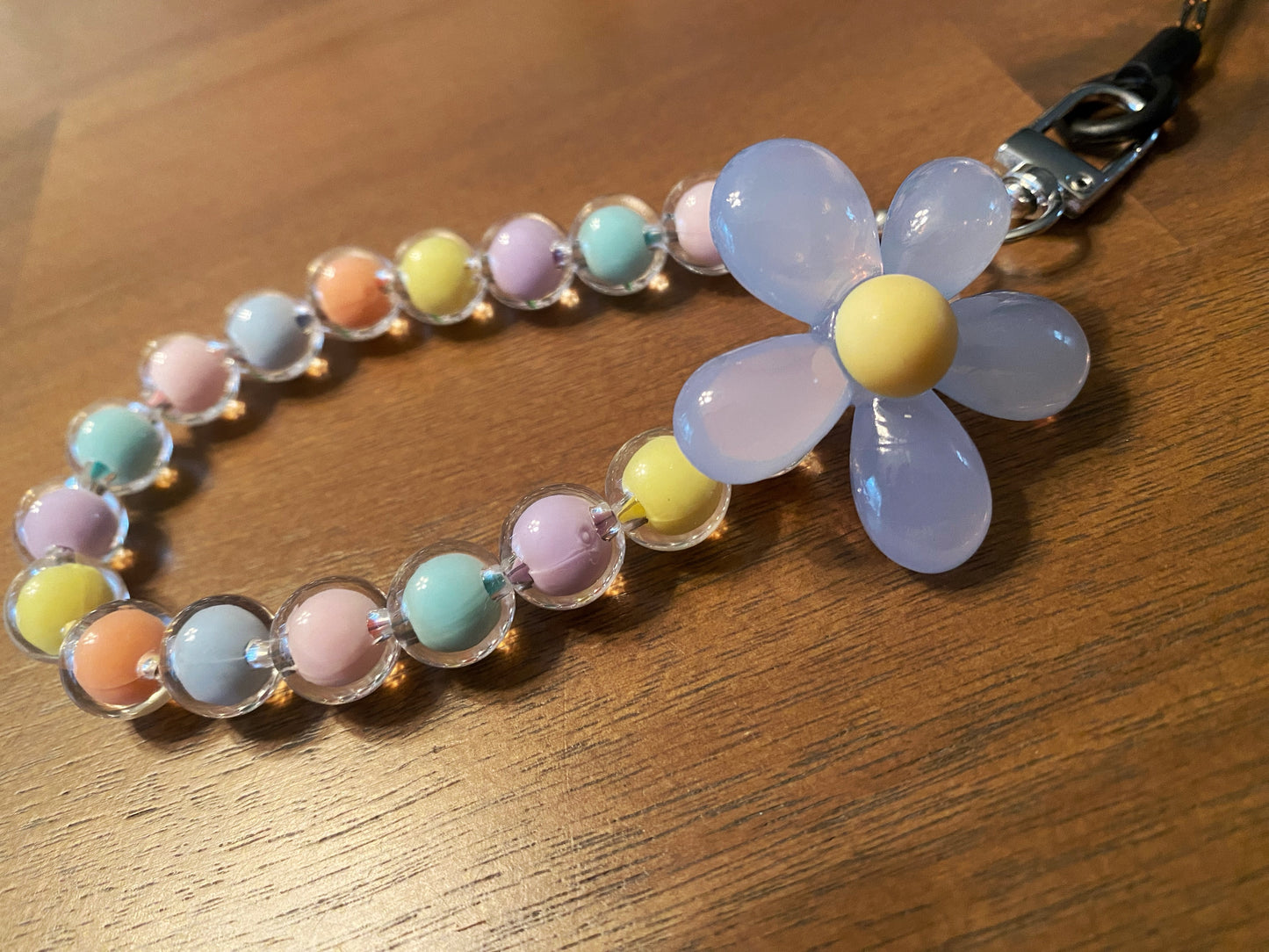 Daisy Bead Keychain