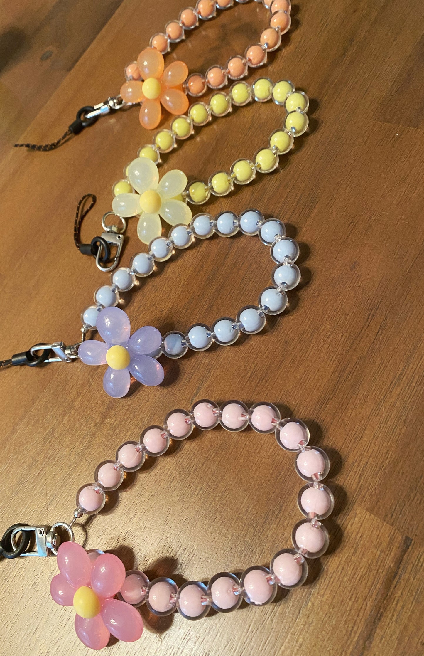Daisy Bead Keychain