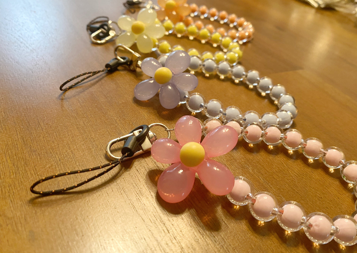 Daisy Bead Keychain