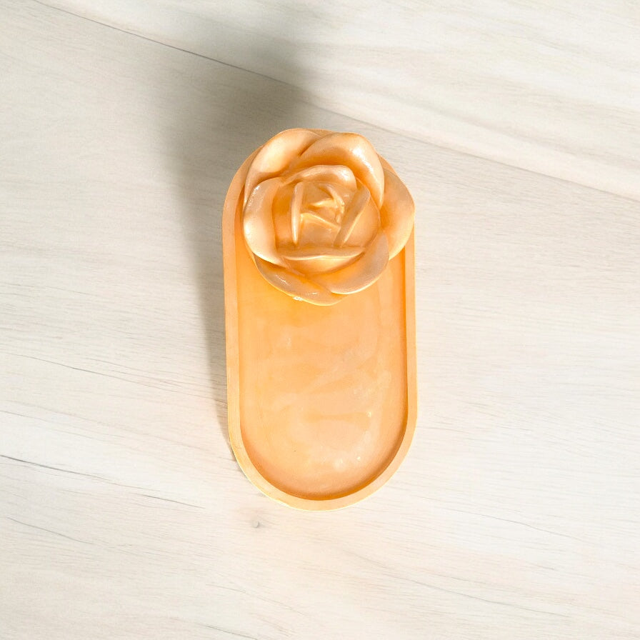 Golden Bloom Vanity Tray