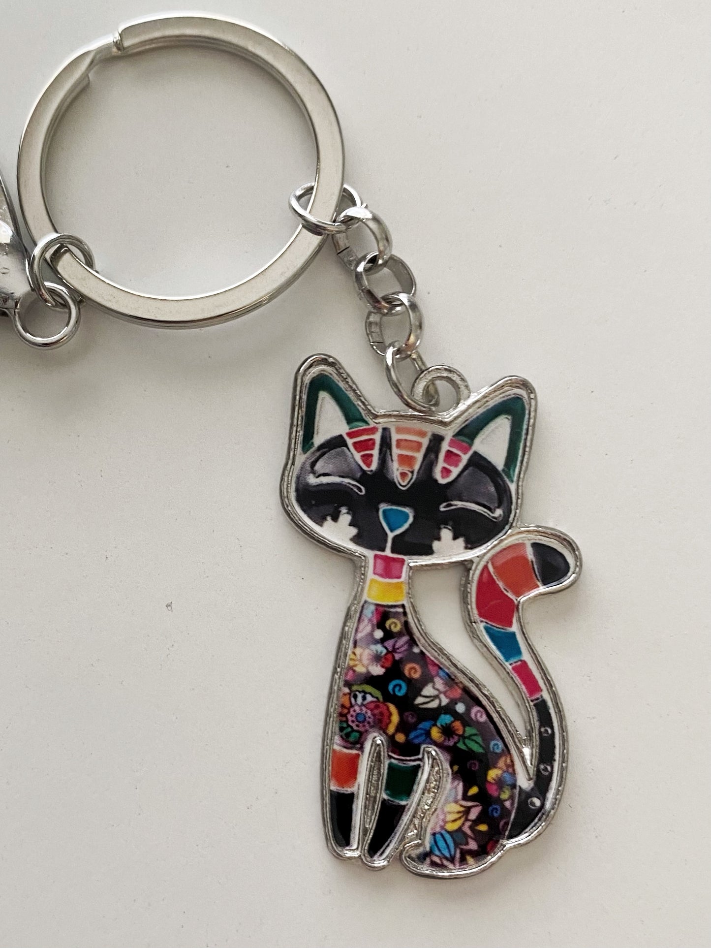 Fiesta Feline Keychain
