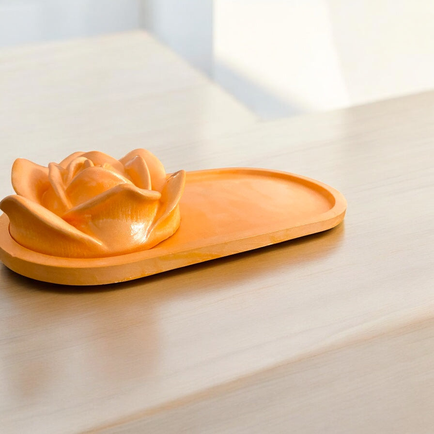 Golden Bloom Vanity Tray
